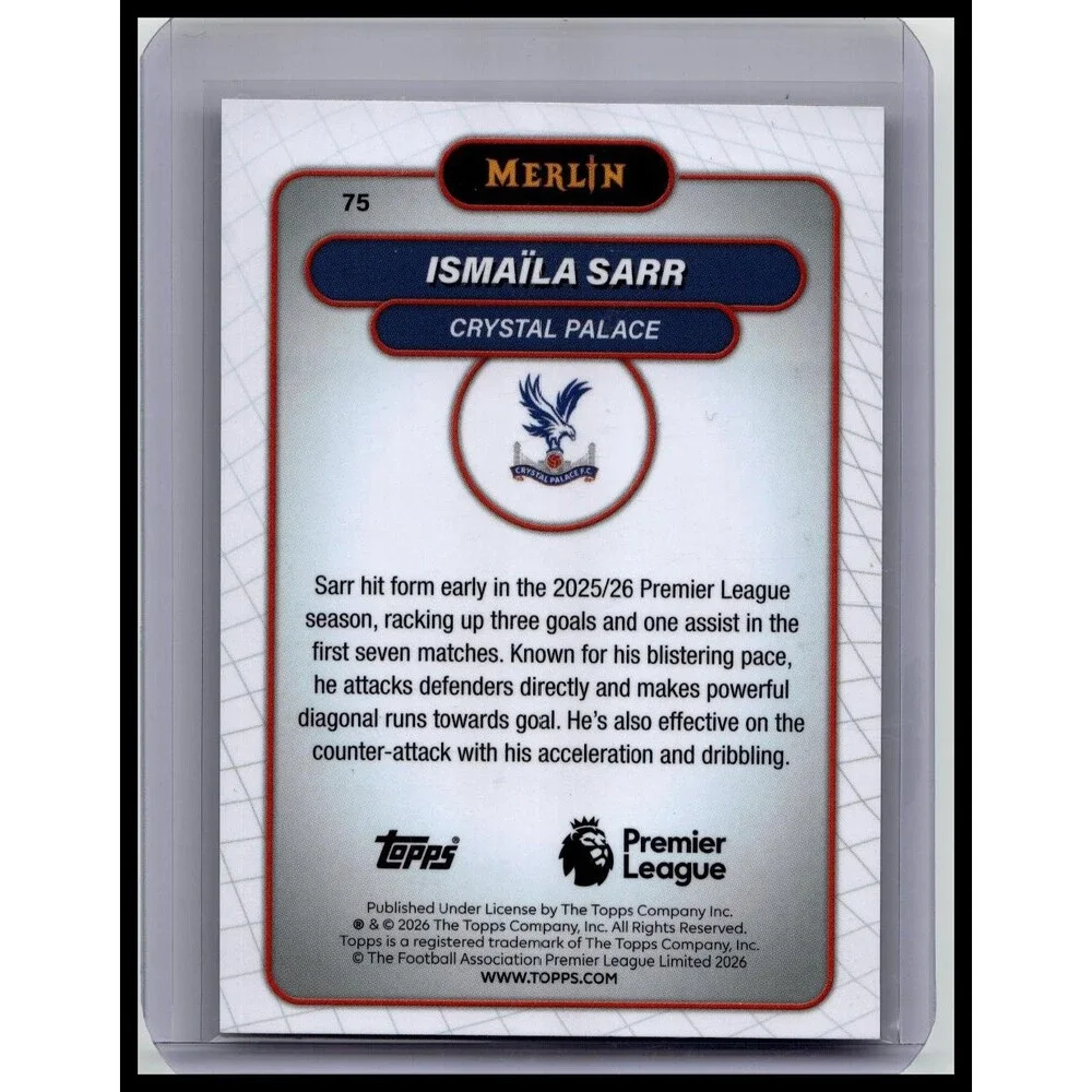 2026 Merlin Premier League #75 Ismaïla Sarr Pink Refractor #/250